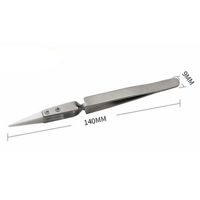 Antistatiskas keramikas pincetes elektroniskās cigarešu rūpnieciskās keramikas pincetes ar izolētu smailu, taisnu izliektu galu