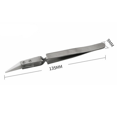 Antistatiskas keramikas pincetes elektroniskās cigarešu rūpnieciskās keramikas pincetes ar izolētu smailu, taisnu izliektu galu