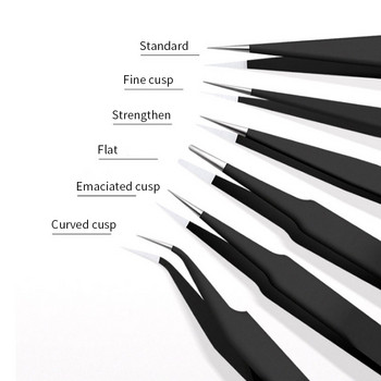 ESD αντιστατικό τσιμπιδάκι από ανοξείδωτο χάλυβα Precision Maintenance Industrial Repair Curved Tool Making Hand Tool Eyelash Teezer