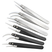 Ηλεκτρονικό τσιμπιδάκι συγκόλλησης 3 πακέτου κεραμικό ίσιο άκρο, κεραμικό τσιμπιδάκι ακριβείας τσοκ αντιστατικό, ανθεκτικό στα αντίστροφα οξέα