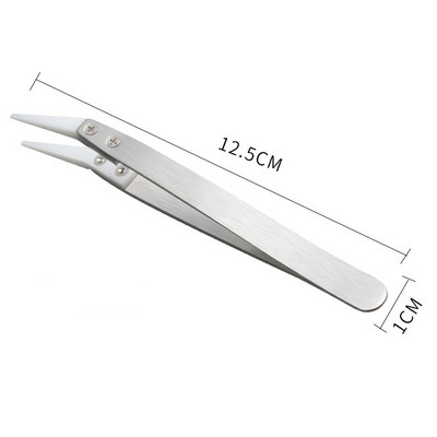 Ηλεκτρονικό τσιμπιδάκι συγκόλλησης 3 πακέτου κεραμικό ίσιο άκρο, κεραμικό τσιμπιδάκι ακριβείας τσοκ αντιστατικό, ανθεκτικό στα αντίστροφα οξέα