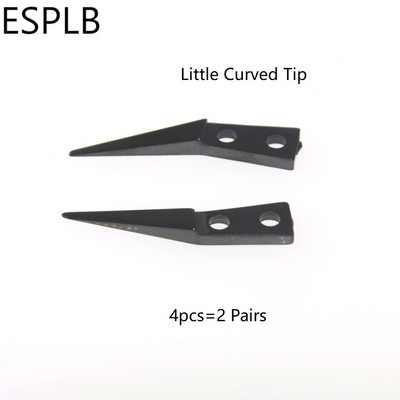 ESPLB fekete kerámia csipesz hegye egyenes/kissé ívelt/nagy ívelt szigetelt elektronikus cigaretta csipeszvég