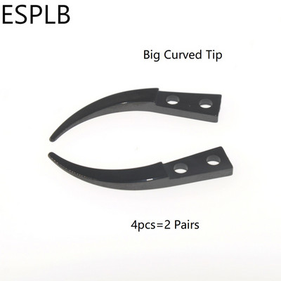 ESPLB fekete kerámia csipesz hegye egyenes/kissé ívelt/nagy ívelt szigetelt elektronikus cigaretta csipeszvég