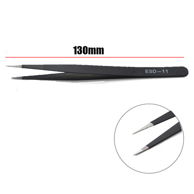 Τσιμπιδάκια από ανοξείδωτο χάλυβα Καμπύλες ευθείες ESD Αντιστατικές λαβίδες Σετ βιομηχανικής ακρίβειας συλλογής βαμβακιού Εργαλεία χειρός επισκευής