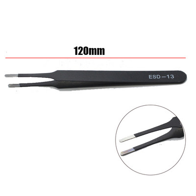 Τσιμπιδάκια από ανοξείδωτο χάλυβα Καμπύλες ευθείες ESD Αντιστατικές λαβίδες Σετ βιομηχανικής ακρίβειας συλλογής βαμβακιού Εργαλεία χειρός επισκευής