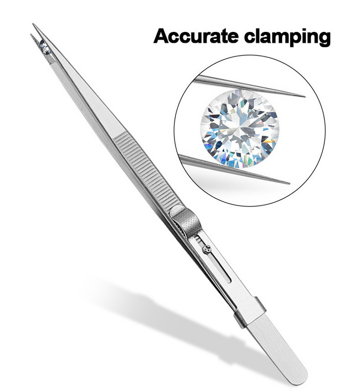 Τσιμπιδάκια από ανοξείδωτο χάλυβα Ρυθμιζόμενη κλειδαριά ολίσθησης Αντιστατική λαβίδα Εργαλείο κατασκευής κοσμημάτων για εργαλεία επισκευής ηλεκτρονικών εξαρτημάτων