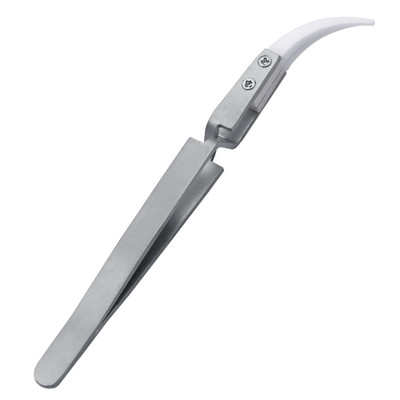 Antisztatikus fordított kerámia csipesz elektronikus cigaretta hőálló, vezetőképes, hajlított egyenes csipesz