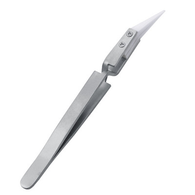 Antisztatikus fordított kerámia csipesz elektronikus cigaretta hőálló, vezetőképes, hajlított egyenes csipesz