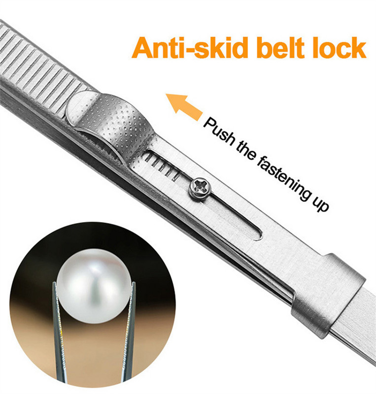 Roostevabast terasest pintsetid Reguleeritav liuglukk Antistaatilised pintsetid ehete valmistamise tööriist elektroonikakomponentide remonditööriistade jaoks