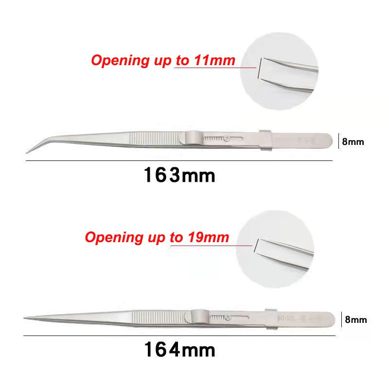 Roostevabast terasest pintsetid Reguleeritav liuglukk Antistaatilised pintsetid ehete valmistamise tööriist elektroonikakomponentide remonditööriistade jaoks