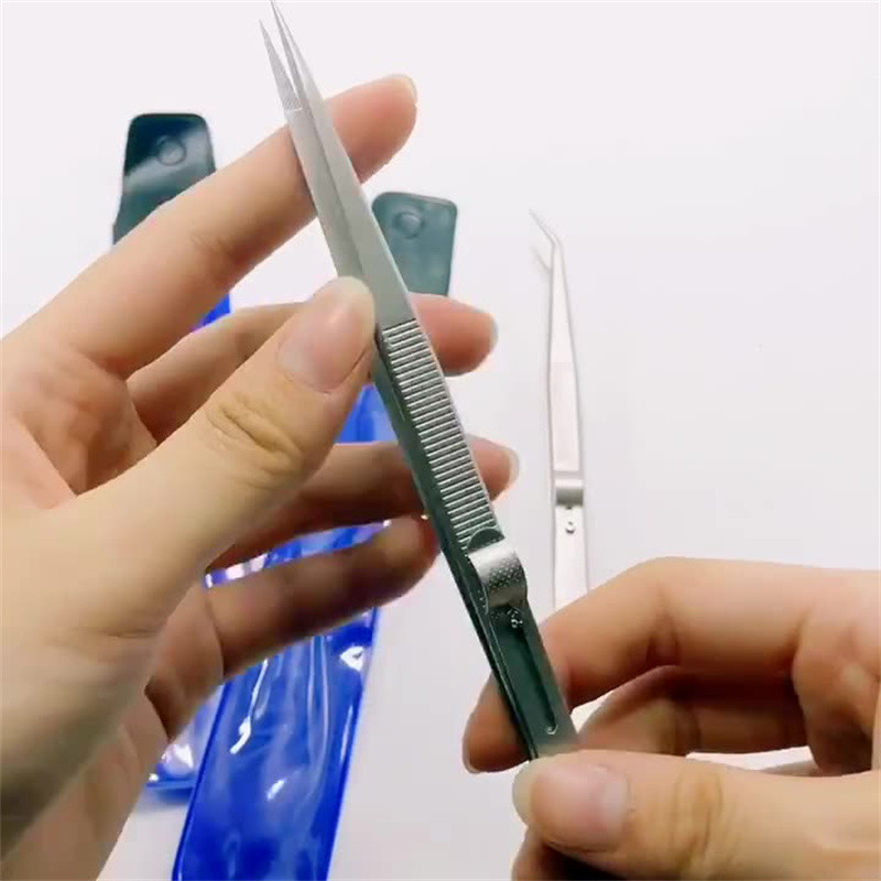 Roostevabast terasest pintsetid Reguleeritav liuglukk Antistaatilised pintsetid ehete valmistamise tööriist elektroonikakomponentide remonditööriistade jaoks