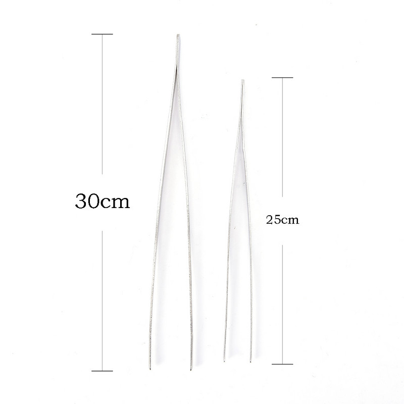 Nazubljena pinceta od nehrđajućeg čelika Duga hvataljka za hranu za roštilj Ravna pinceta Kućni medicinski vrt Kuhinjski alat za roštilj Pinceta za trepavice