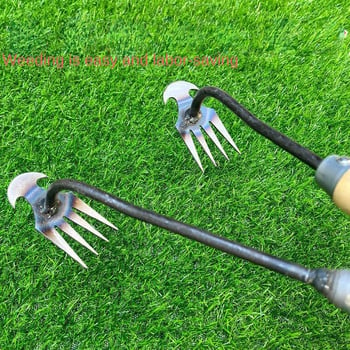 Garden Weeding Hoe Rake Farm Tool Weeding Artifact Rooting Grass Gardening Rake Weed Puller Gardening Tools