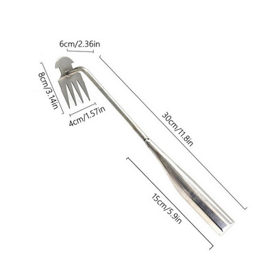 „Weeder Hoe Small Hoe“ nerūdijančio plieno piktžolių traukimo rankinis įrankis mini kultivatorius, skirtas sodininkystei, kultivavimui, ravėjimui, kasimo priedai