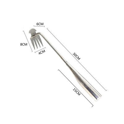 1 db acél kerti gyomlálók Fűgyökerező laza talaj Kézi gyomlálás eltávolítása Lehúzó Kerti szerszámok Többfunkciós gyomirtó