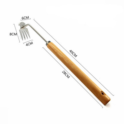 1 db acél kerti gyomlálók Fűgyökerező laza talaj Kézi gyomlálás eltávolítása Lehúzó Kerti szerszámok Többfunkciós gyomirtó