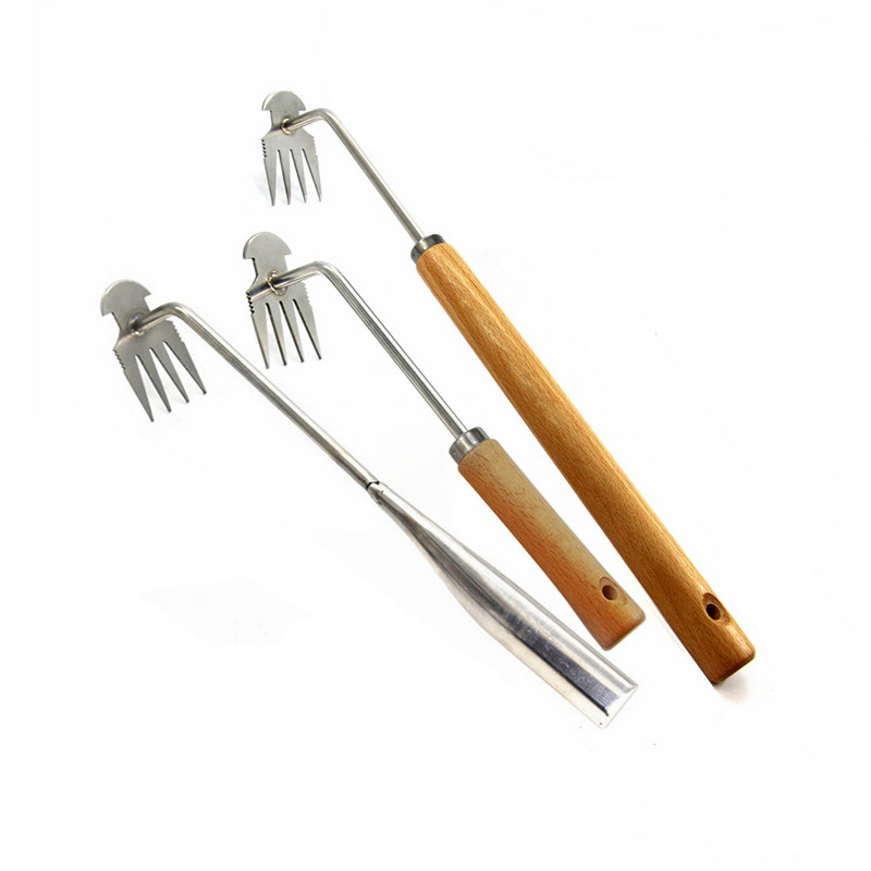 1 db acél kerti gyomlálók Fűgyökerező laza talaj Kézi gyomlálás eltávolítása Lehúzó Kerti szerszámok Többfunkciós gyomirtó