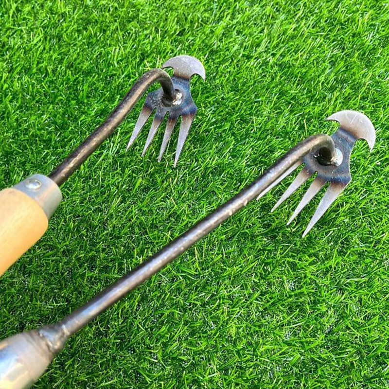 Naujas išraunantis plieninis letenas 4 dantukai ravėjimo įrankiai kaltinis piktžolių naikiklis piktžolių šalinimo įrankis ravėjimo artefaktas