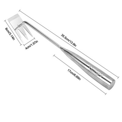 1 ΤΕΜ. Garden Weeder Tool Wood Hand Weeding Removal Cutter από ανοξείδωτο ατσάλι Εργαλεία κηπουρικής για περιστροφή εδάφους χαλάρωσης εδάφους