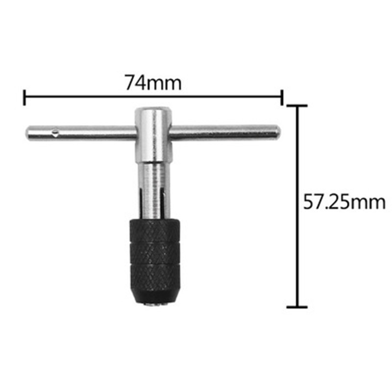 T formos sriegimo ir matricos rinkinys iš 6 legiruotojo plieno rankinio sriegio gręžimo rankiniai įrankiai Srieginis metrinis srieginis srieginis srieginis srieginis įtaisas M3 į M8 kombinacinis įrankis