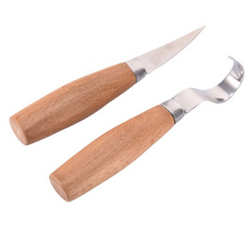 Нож за дърворезба Длето Кука Нож Инструменти за дърворезба Ергономична дървообработваща лъжица Издръжлив крив Начинаещи Скулптурен професионалист