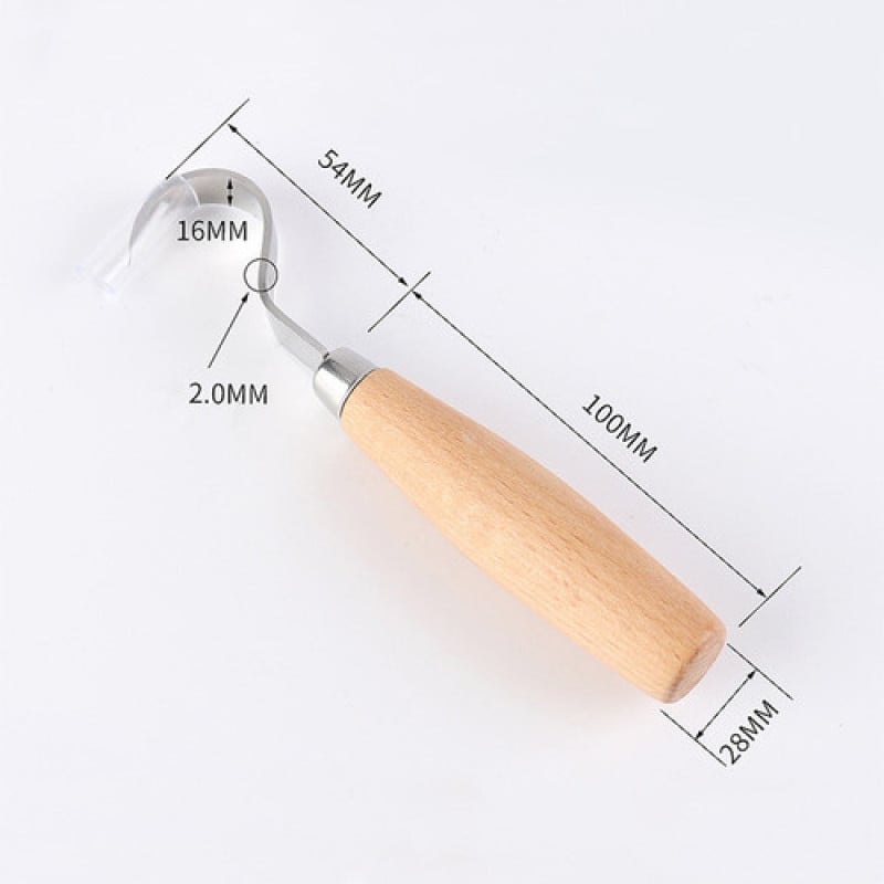 Puidu nikerdusnuga peitel konks nuga nikerdustööriistad Ergonoomiline puidutöötlemislusikas Vastupidav kõverad algajad skulptuuriprofessionaalid