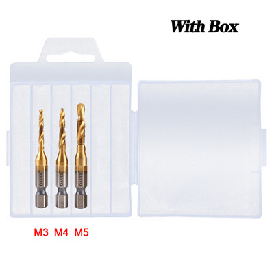 Coapă hexagonală placată cu titan HSS Filet metric Burghii cu robinet Compus pentru mașină cu șuruburi M3 M4 M5 M6 M8 M10 Unelte de mână