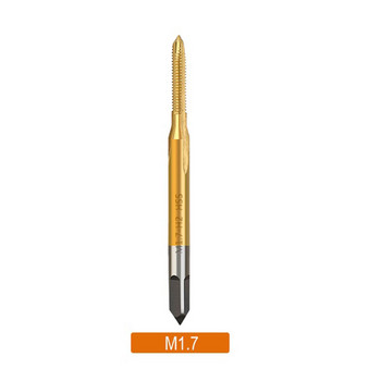 Τρυπάνι βρύσης με βίδα επίστρωση τιτανίου HSS M1 M1 M1.2 M1.4 M1.6 M1.7 Εργαλείο σπειρώματος με σπειρώματα ευθύγραμμου αυλού