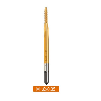 Burghiu cu robinet cu acoperire din titan HSS M1 M1.2 M1.4 M1.6 M1.7 Filet drept canelut Instrument de filetare Burghiu cu robinet