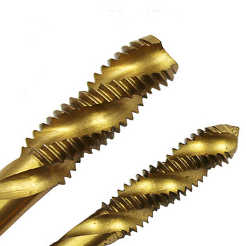 1 бр. HSS спираловидни винтови метчици с покритие от титан Инструменти за пробиване на машинни метали M3 M4 M5 M6 M8 Метричен ръчен инструмент