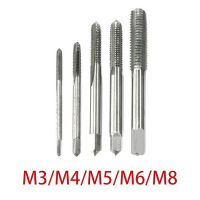 5 tk Hss masina kruvikeermega meetriline pistikuga kraani kruvikraanid 3 mm 4 mm 5 mm 6 mm 8 mm M3-M8 komplekti kruvikeermega puur M3 M4 M5 M6 M8