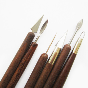 6 бр./компл. Ръчни инструменти Керамика Керамика Инструменти за длета Инструменти за моделиране от полимерна глина Инструменти за извайване на восък Инструменти за дърворезба