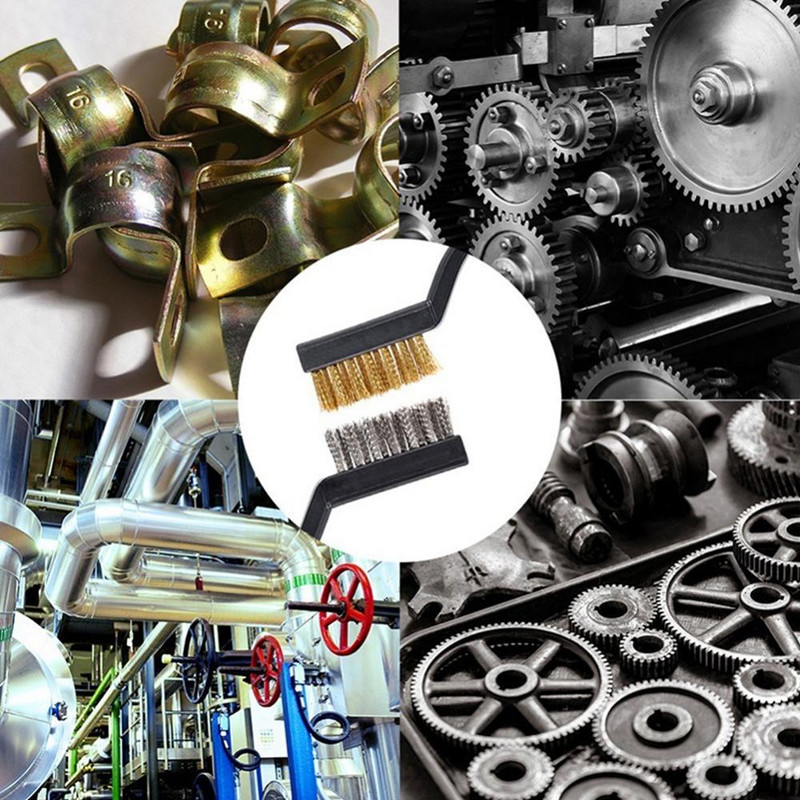 6/10/15 vnt 170 mm mini šepečiai iš nerūdijančio plieno / žalvario / nailono šepetys Dažai Pašalinkite metalą šveitimo poliravimo šlifavimo šepetys