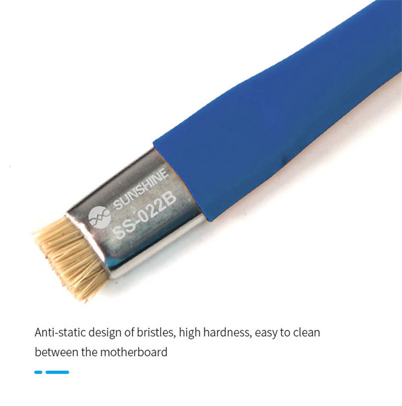 SUNSHINE SS-022/SS-022B PCB perdirbimas ESD antistatinis dulkių šepetys, skirtas mobiliojo telefono planšetinio kompiuterio PCB BGA remonto litavimui