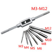 6/8Gb Hss Schroefdraad metriskā spraudņa uzgriežņu atslēga rokas skrūvējamā krāna uzgriežņu atslēga M3 M4 M5 M6 m8 M8 M12 Met Verstelbare krāna uzgriežņu atslēga 1/16-1/2"