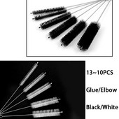 10 vnt / rinkinys Nerūdijančio plieno vamzdžio cilindro skylių valymo šepetėlių rinkinys su raktų pakabuko vamzdelio buteliuko valymo šepečiais namų darbams