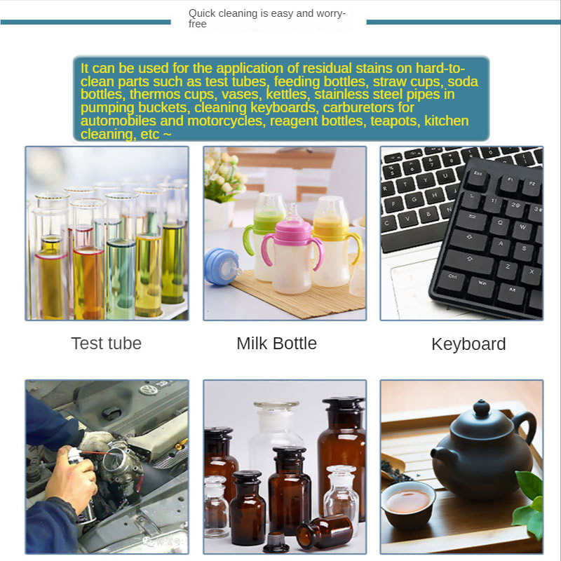 10 vnt / rinkinys Nerūdijančio plieno vamzdžio cilindro skylių valymo šepetėlių rinkinys su raktų pakabuko vamzdelio buteliuko valymo šepečiais namų darbams