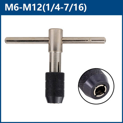 Ključ za navojnu nareznicu s podesivom T-ručkom M3-M6 M5-M8 M6-M12 Strojni vijak Navoj Metrički utični navojni navoj Ručni alat strojara