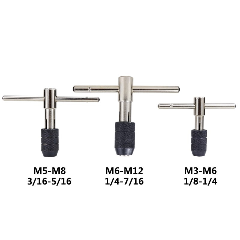 Ključ za navojnu nareznicu s podesivom T-ručkom M3-M6 M5-M8 M6-M12 Strojni vijak Navoj Metrički utični navojni navoj Ručni alat strojara