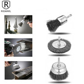 50 65 mm Čelična četka od mesinga, crni kotači Četke Bušilice Rotacijski alati Četka za poliranje za uklanjanje metalne hrđe