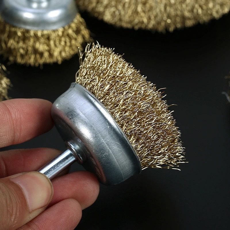 50 65 mm Čelična četka od mesinga, crni kotači Četke Bušilice Rotacijski alati Četka za poliranje za uklanjanje metalne hrđe