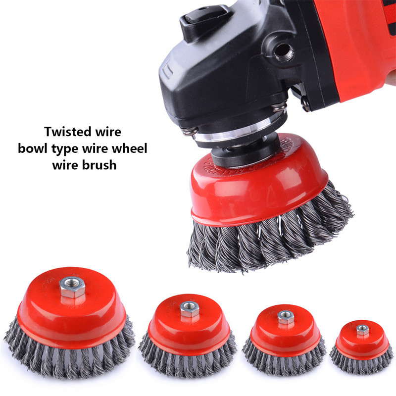 65/75 mm-es acélkefe Fémkefe M10 fémpolírozáshoz Rozsdamentesítő drótkerékkefe tárcsa sarokcsiszoló tartozékokhoz