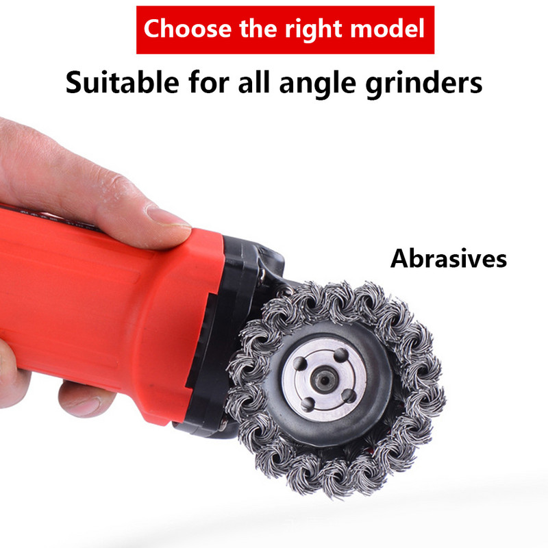 65/75 mm-es acélkefe Fémkefe M10 fémpolírozáshoz Rozsdamentesítő drótkerékkefe tárcsa sarokcsiszoló tartozékokhoz