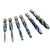 1Gb 1/4 mm kāts M3-M10 HSS vītnes krāna komplekts Metriskā vītnes urbis ar zilu pārklājumu mašīnas skrūvju krāns M3X0.5 M4X0.7 M6X1.0 M10X1.5