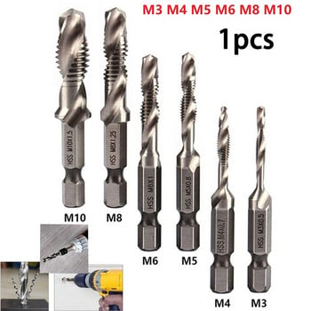 M3-M10 Επένδυση με τιτάνιο HSS Τρυπάνια βρύσης Εξαγωνικό στέλεχος Βίδα με σπείρωμα με σπείρωμα Βιδωτή μηχανή Σύνθετες βρύσες M3 M4 M5 M6 M8 M10