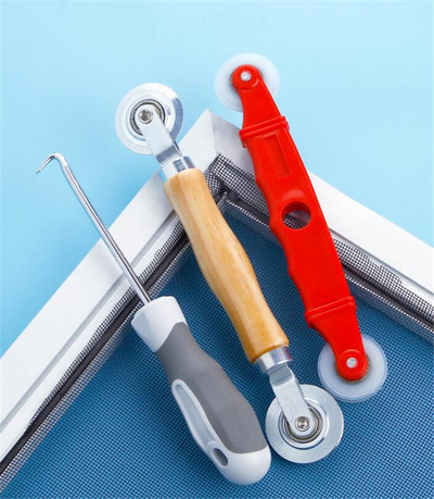 Ekrano įrankis Ekrano ritinėlio įrankis su guolio įpjovos įrankiu, ekrano taisymo įrankio įpjovos volelis durų ekranų langui montuoti