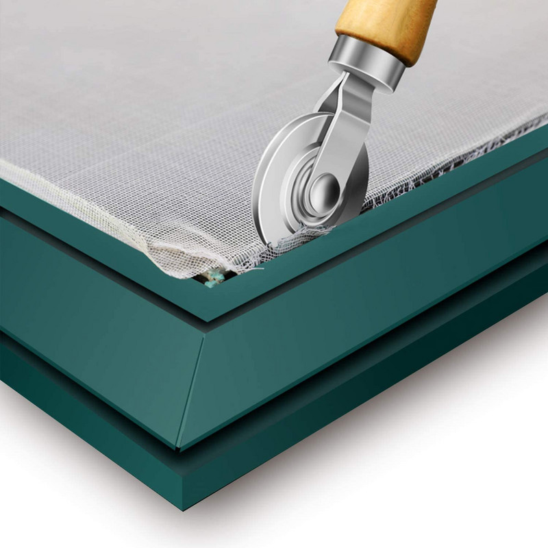 Ekrano įrankis Ekrano ritinėlio įrankis su guolio įpjovos įrankiu, ekrano taisymo įrankio įpjovos volelis durų ekranų langui montuoti