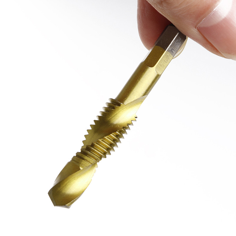 6 τεμ./Σετ HSS4241 για τρυπάνια με επίστρωση ΤΙΤΑΝΙΟΥ Εξαγωνικό στέλεχος σπειροειδής βρύση M3-M10