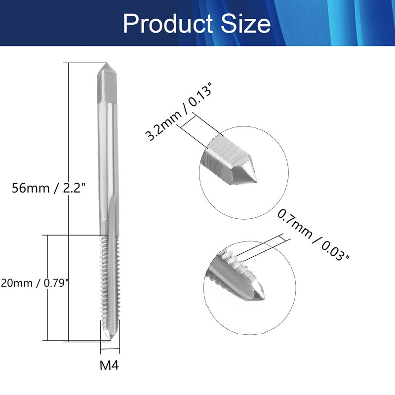 BSW 1/8-40 ~ BSW 5/8-11 Strojna narezna nareznica za navoje od inčnog reznog navoja od brzoreznog čelika Strojna navojna nareznica