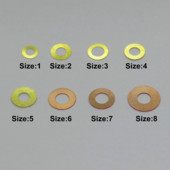 8 suuruses kokkuklapitavad noad messingist / pronksseibist tihvti seibid noavalmistaja jaoks, 10 tk.